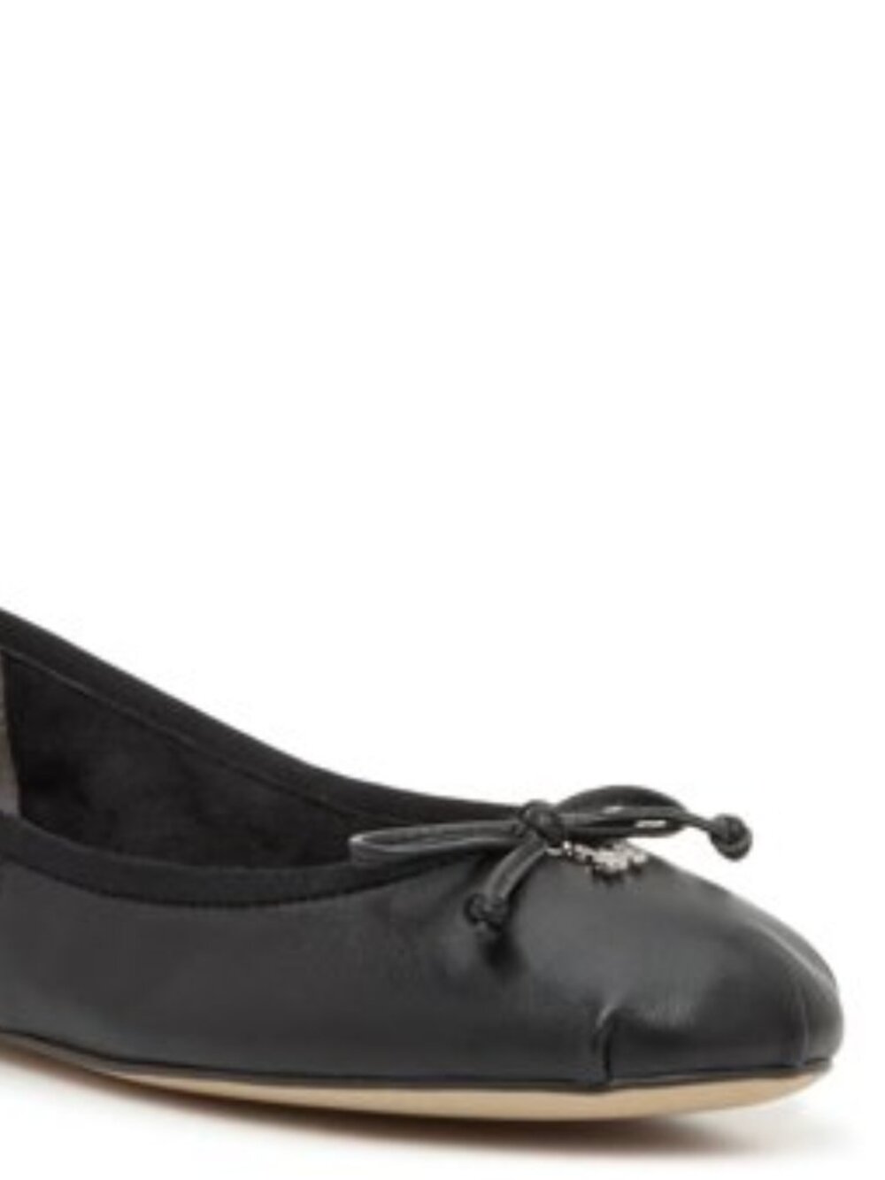 Sam Edelman Felicia Black Leather Ballet Flats - Size 8.5, Black